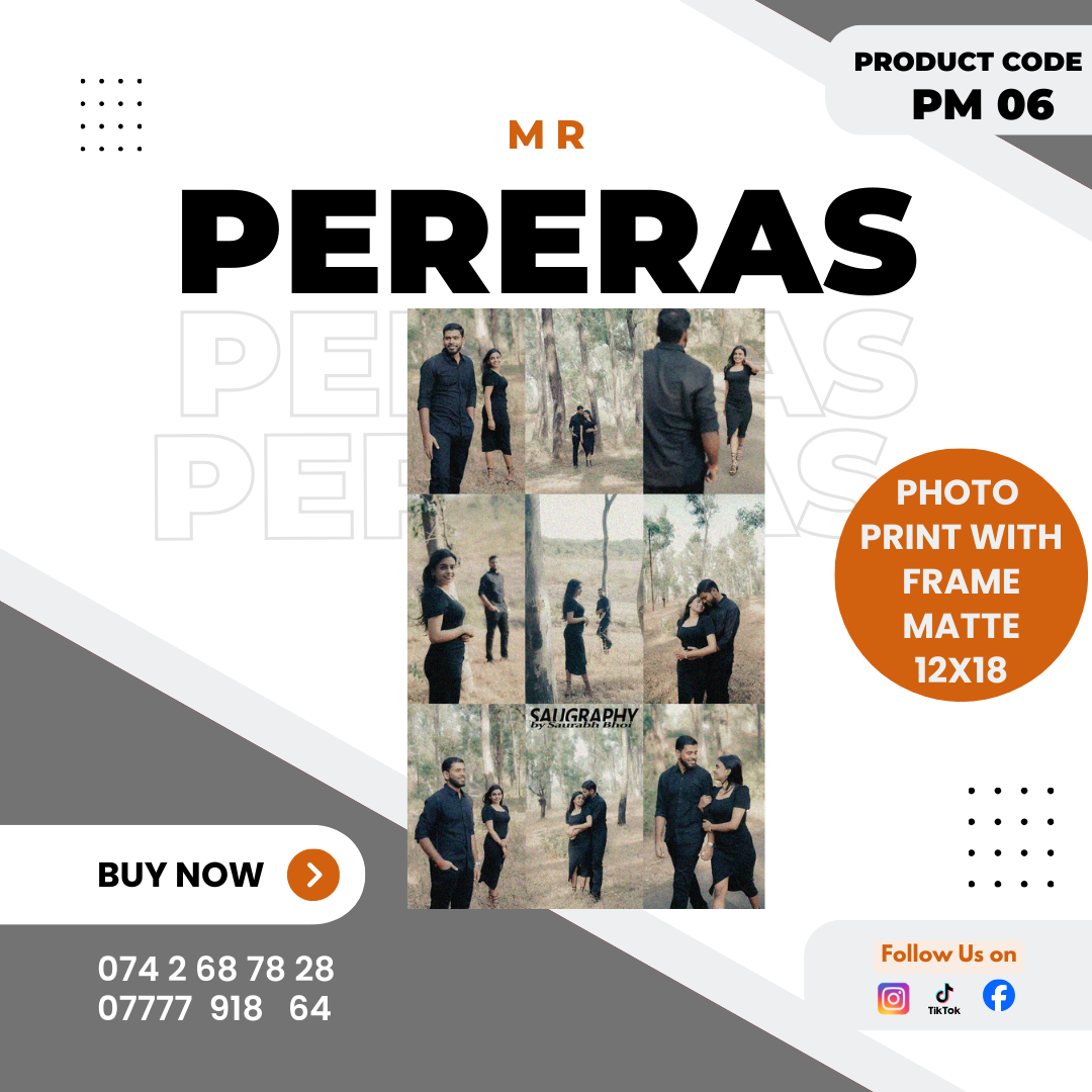 12X18 PHOTO PRINT WITH MATTE FRAME | Mr.perera's.lk